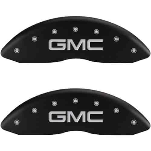 2006 GMC ENVOY DENALI - SET OF 4 CALIPER COVERS GMC/GMC MATTE BLACK POWDER COAT FINISH SILVER CHARACTERS. 18 WHEEL MIN