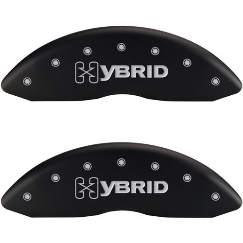 2003 GMC SAFARI BASE - SET OF 4 CALIPER COVERS GM HYBRID LOGOTYPE MATTE BLACK POWDER COAT FINISH SIL