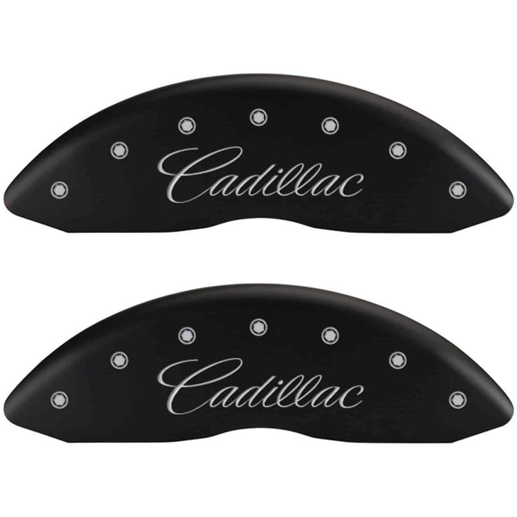 Cadillac/SRX Matte Black Powder Coat Finish Silver Characters.