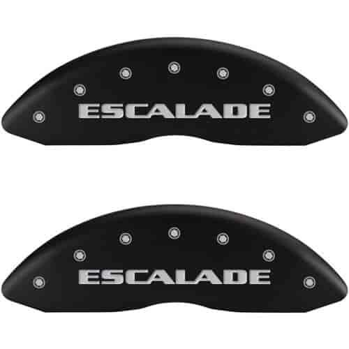 2007 CADILLAC ESCALADE BASE - SET OF 4 CALIPER COVERS ESCALADE/ESCALADE MATTE BLACK POWDER COAT FINI
