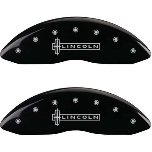 2006 LINCOLN MARK LT BASE - SET OF 4 CALIPER COVERS LINCOLN/STAR LOGO BLACK POWDER COAT FINISH SILVE