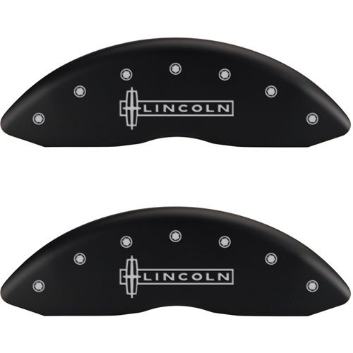 2011 LINCOLN MKT BASE - SET OF 4 CALIPER COVERS LINCOLN/MKT MATTE BLACK POWDER COAT FINISH SILVER CH