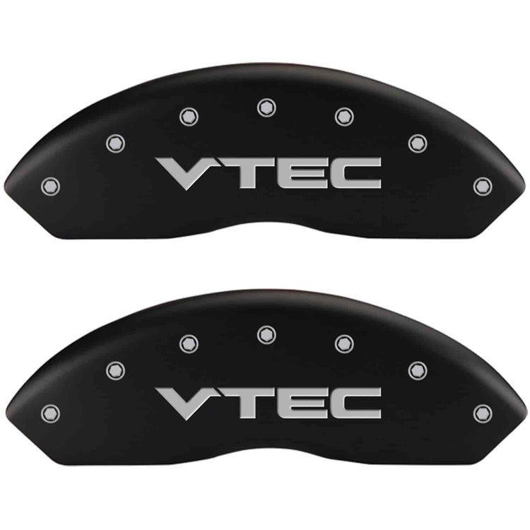 VTEC/VTEC Matte Black Powder Coat Finish Silver Characters.