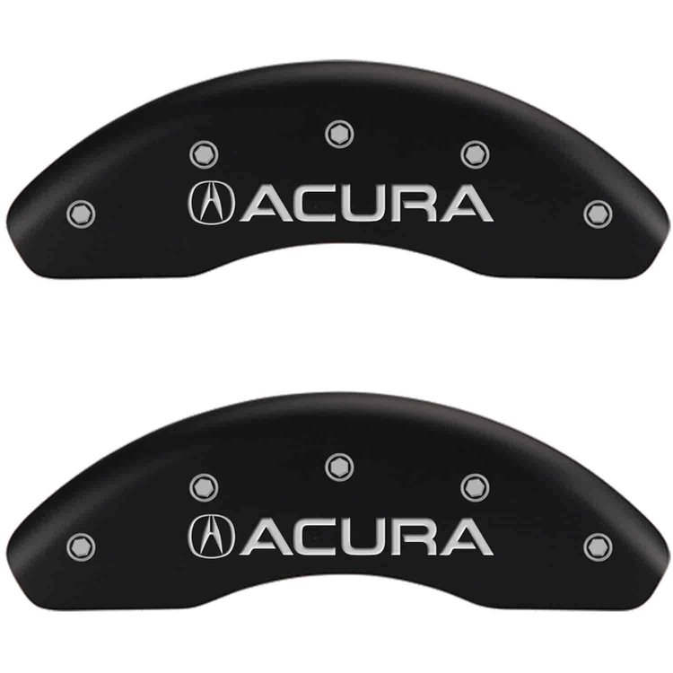 Acura/RDX Matte Black Powder Coat Finish Silver Characters.