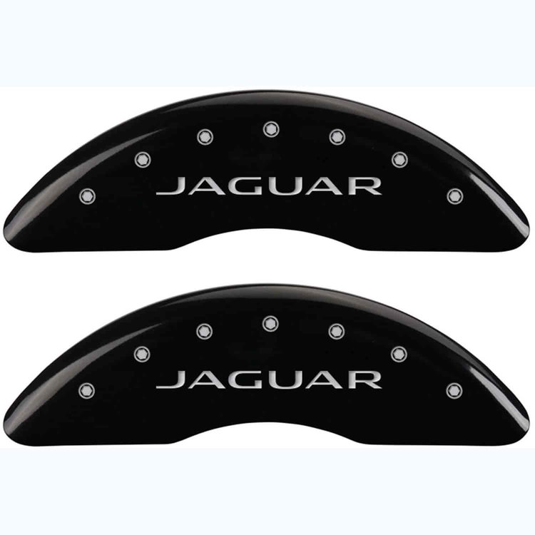 Jaguar/Leaper Black Powder Coat Finish Silver Characters.