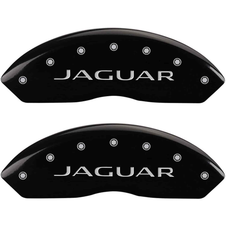 Jaguar/Leaper Black Powder Coat Finish Silver Characters.