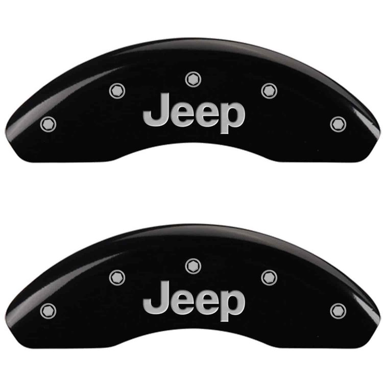 JEEP/JEEP Black Powder Coat Finish Silver Characters.