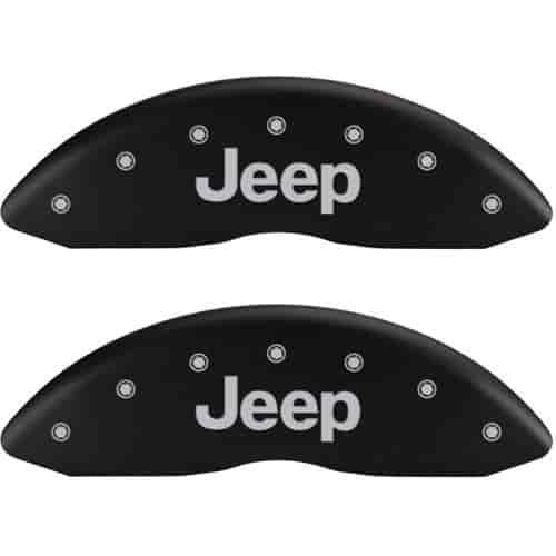 2003 JEEP GRAND CHEROKEE LAREDO - SET OF 4 CALIPER COVERS JEEP/JEEP MATTE BLACK POWDER COAT FINISH S