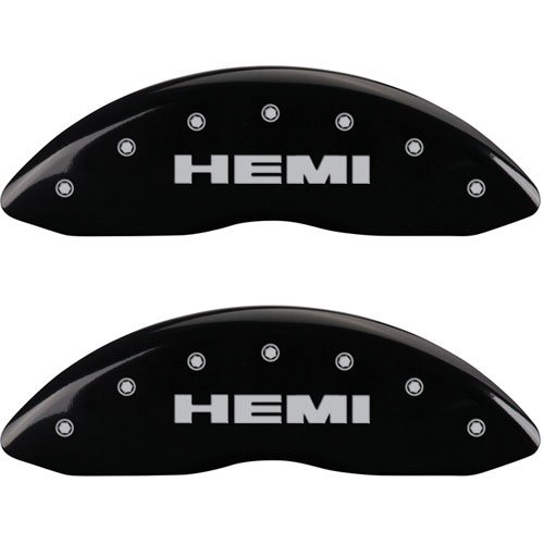2011 JEEP GRAND CHEROKEE LIMITED - SET OF 4 CALIPER COVERS HEMI/HEMI ENGRAVING BLACK POWDER COAT FIN