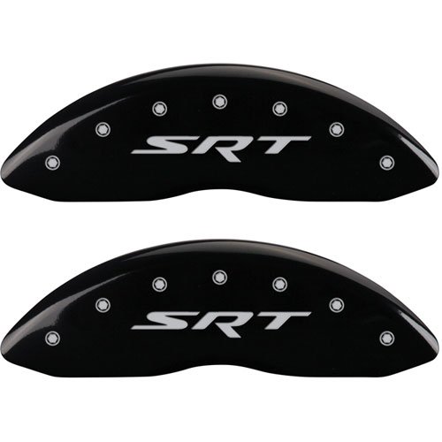 2011 JEEP GRAND CHEROKEE LAREDO - SET OF 4 CALIPER COVERS SRT/SRT BLACK POWDER COAT FINISH SILVER CHARACTERS. 18 WHEEL MIN