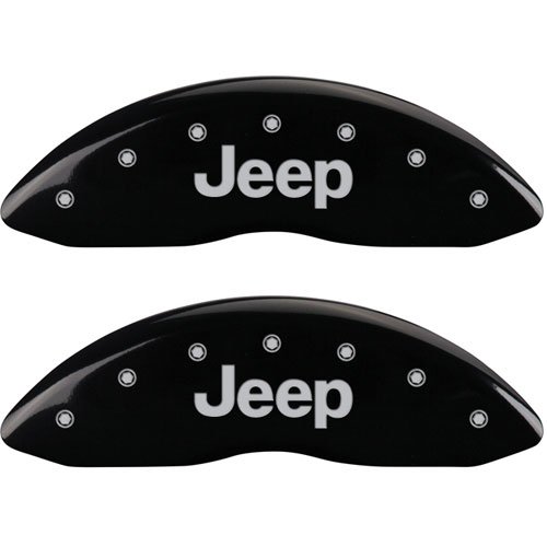 2014 JEEP CHEROKEE LATITUDE - SET OF 4 CALIPER COVERS JEEP/JEEP BLACK POWDER COAT FINISH SILVER CHARACTERS. 18 WHEEL MIN
