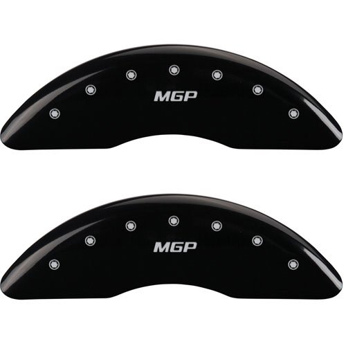 2014 JEEP CHEROKEE LATITUDE - SET OF 4 CALIPER COVERS MGP/MGP ENGRAVING BLACK POWDER COAT FINISH SILVER CHARACTERS. 18 WHEEL MIN
