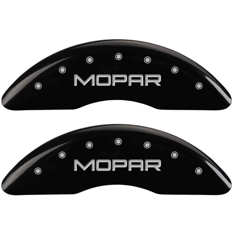 Mopar/Mopar Black Powder Coat Finish Silver Characters.