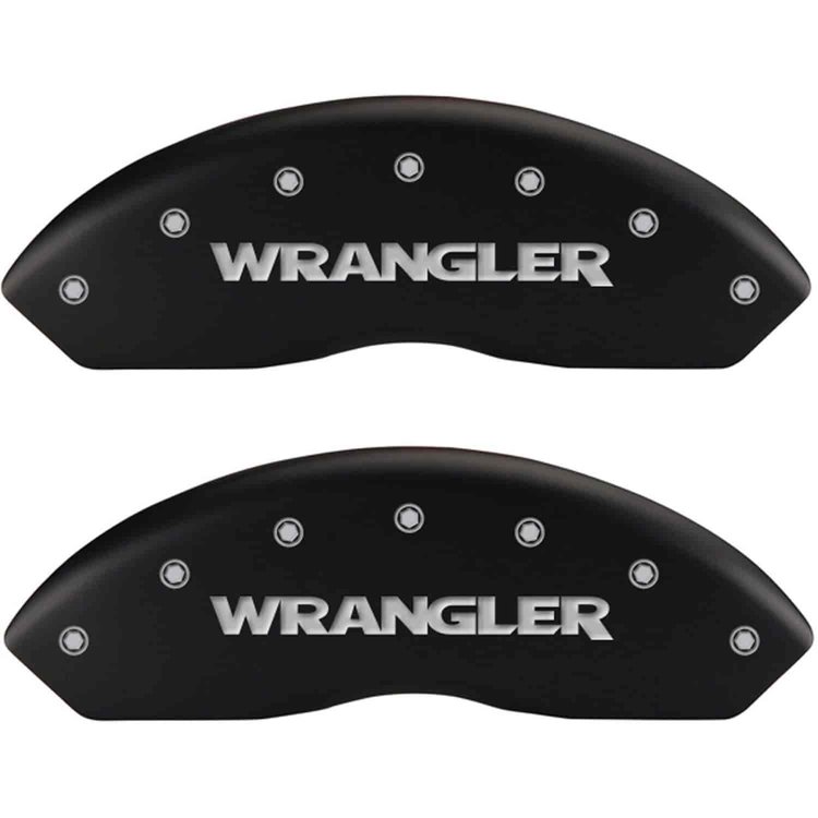 WRANGLER/WRANGLER Matte Black Powder Coat Finish Silver Characters.