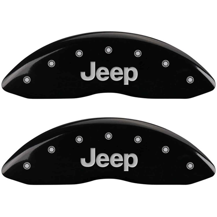 JEEP/JEEP Black Powder Coat Finish Silver Characters.