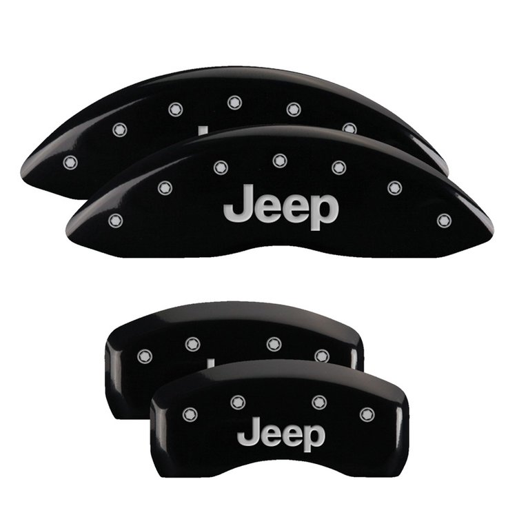 Front and Rear Disk Brake Caliper Covers for Jeep Gladiator, Black