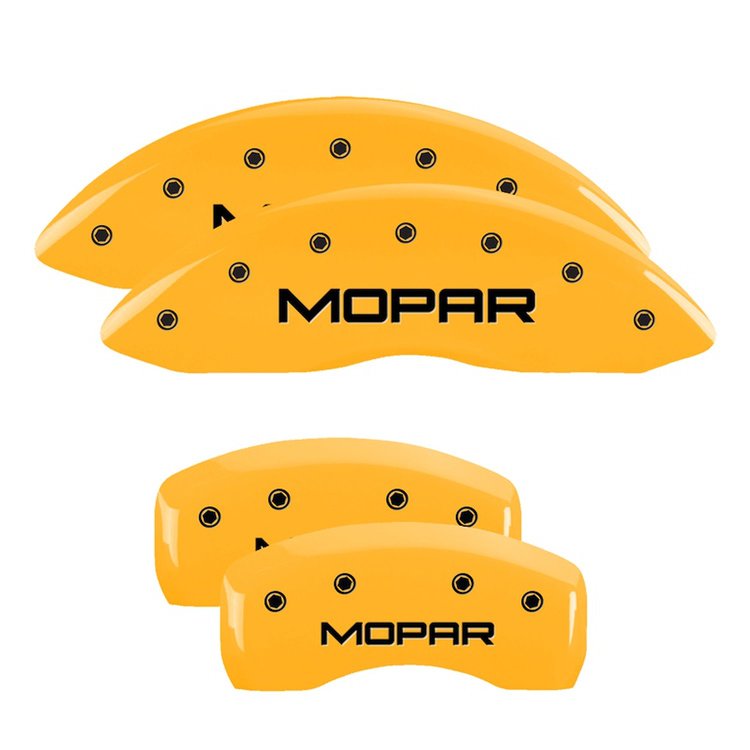 Front and Rear Disk Brake Caliper Covers for Jeep Gladiator, Yellow