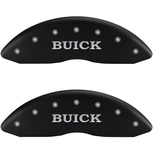 2013 BUICK ENCORE BASE - SET OF 4 CALIPER COVERS BUICK/BUICK SHIELD MATTE BLACK POWDER COAT FINISH S