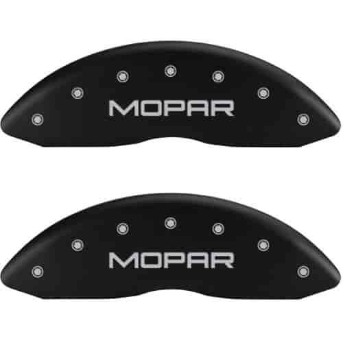 2012 RAM 1500 BIG HORN - SET OF 4 CALIPER COVERS MOPAR/MOPAR ENGRAVING MATTE BLACK POWDER COAT FINIS