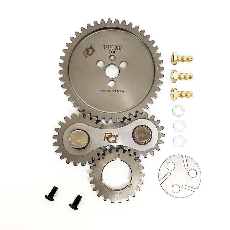 5135026 Dual Idler Quiet Gear Drive Set 1955-1995 Small Block Chevy 262-400ci, for Factory Roller Camshaft