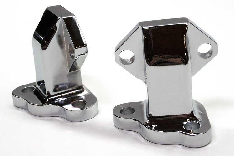 ELBOW WATER PUMP TO BLOCK FORD SB 302-351W Chrome Pair