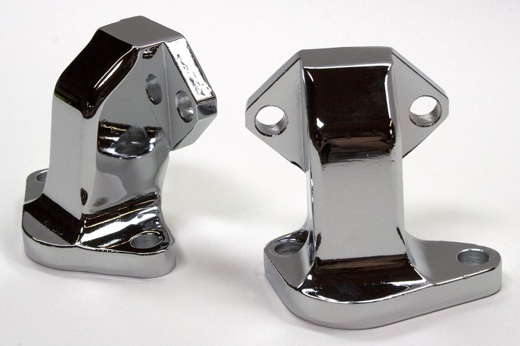 ELBOW WATER PUMP TO BLOCK FORD BB 400-460 Chrome Pair