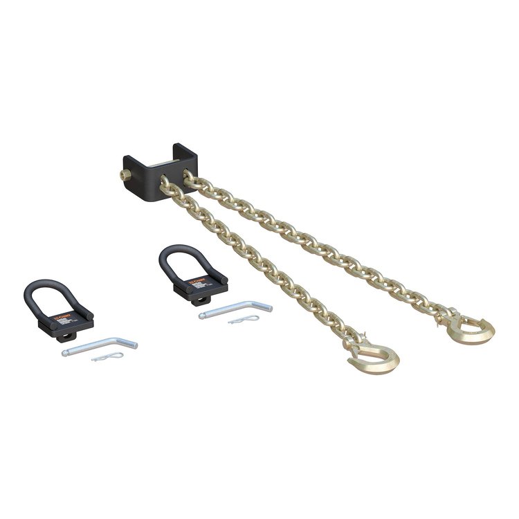 16612 CrossWing 5th Wheel Safety Chain Assembly with Rail Anchors