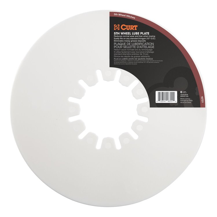 Fifth Wheel Lube Plate 10" Diameter