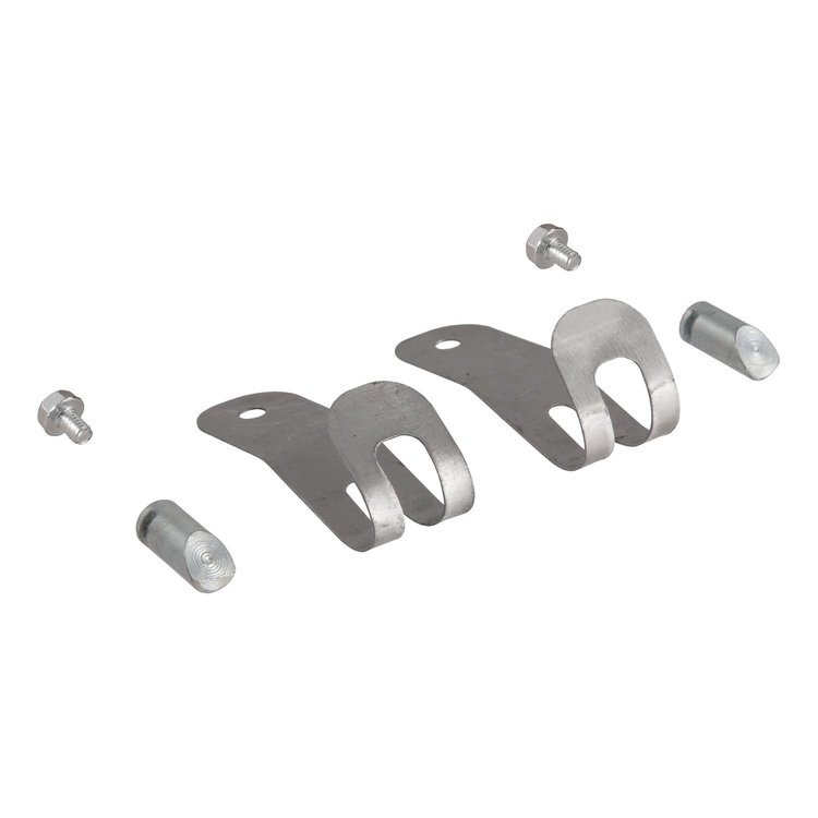 Round Bar Retainer Package 2 Clips, 2 Locking Pins & 2 Rivets