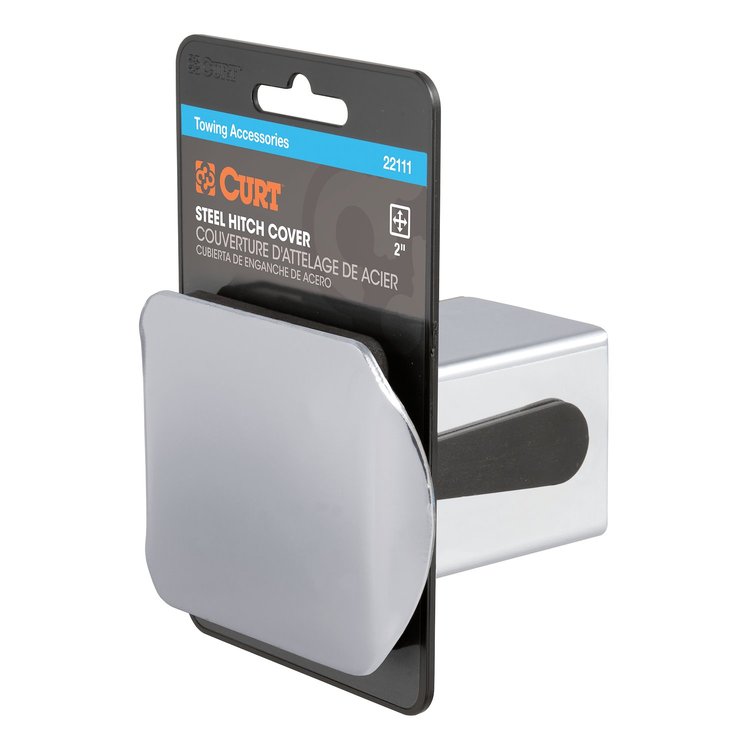 Hitch Receiver Tube Cover Round Chrome