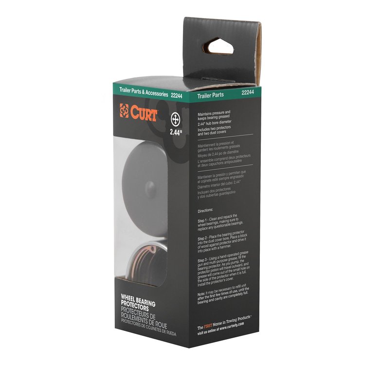 Bearing Protectors w/Dust Covers Qty. 2 Fits 2.44 in. Diameter Hub Packaged
