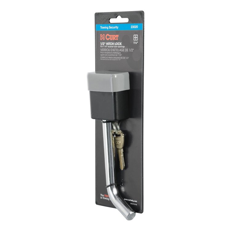 Dead Bolt Hitch Pin Lock 1/2" Diameter Pin For 1-1/4" Receivers