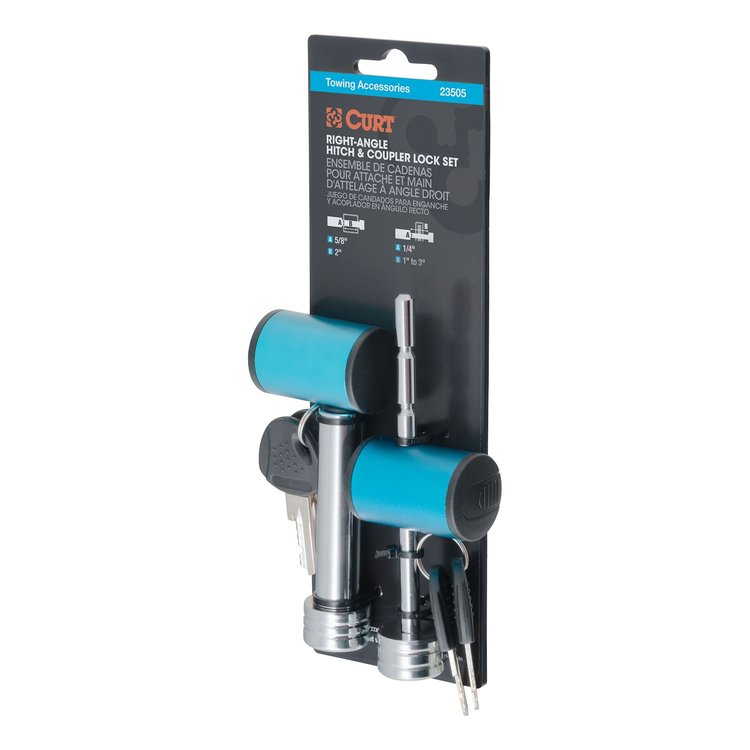 23505 Right-Angle Hitch/Coupler Lock Set 2 in. Receiver 1 in. to 3 in. Latch