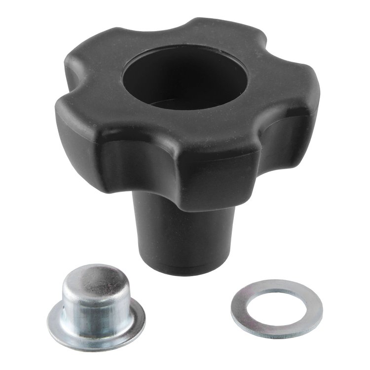 Trailer Jack Handle Knob Red Handle Knob & Cap Nut