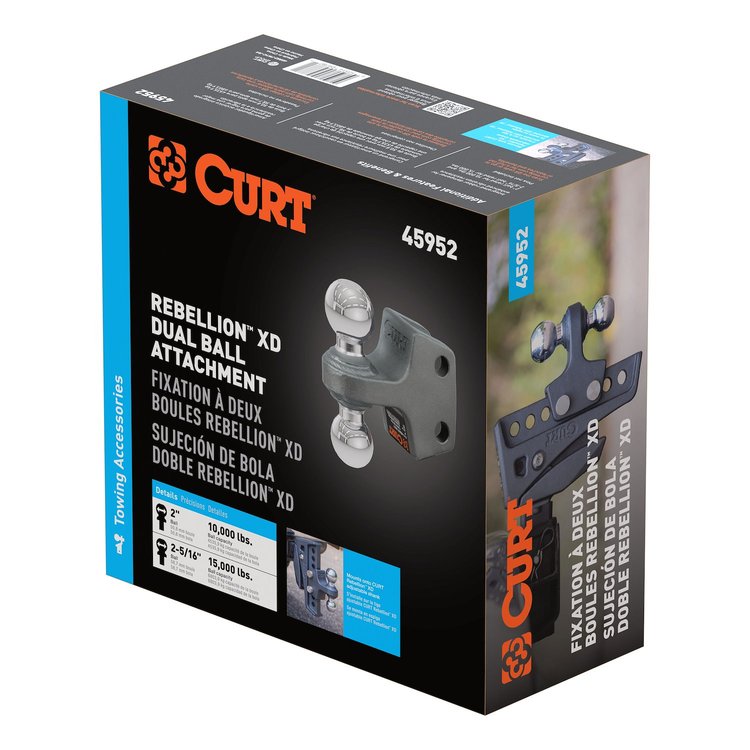 Replacement Rebellion XD Dual Trailer Ball 2 in. and 2 5/16 in.