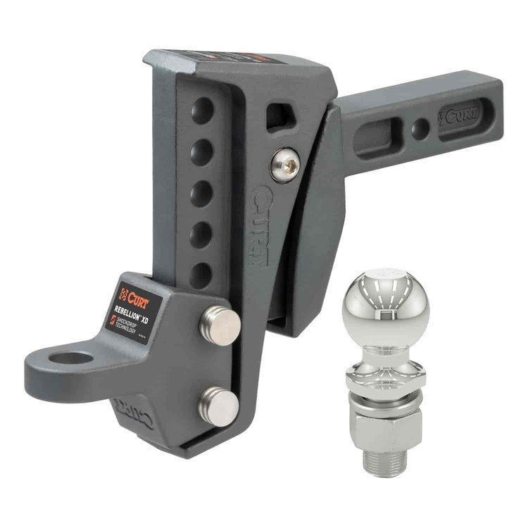 Rebellion XD Adjustable Cushion Hitch Mount with Trailer Ball