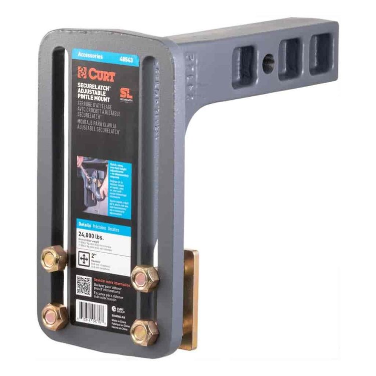 Securelatch Adjustable Pintle Mount [24,000 lbs. Gross Trailer Weight]