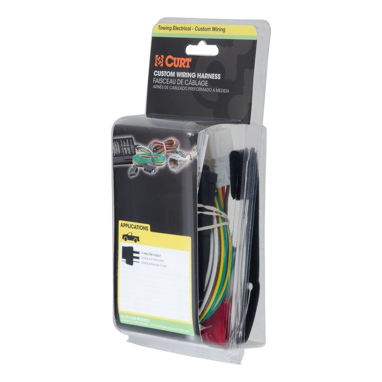 56536 Vehicle-Side Custom 4-Pin Trailer Wiring Harness Fits Fits Select Toyota