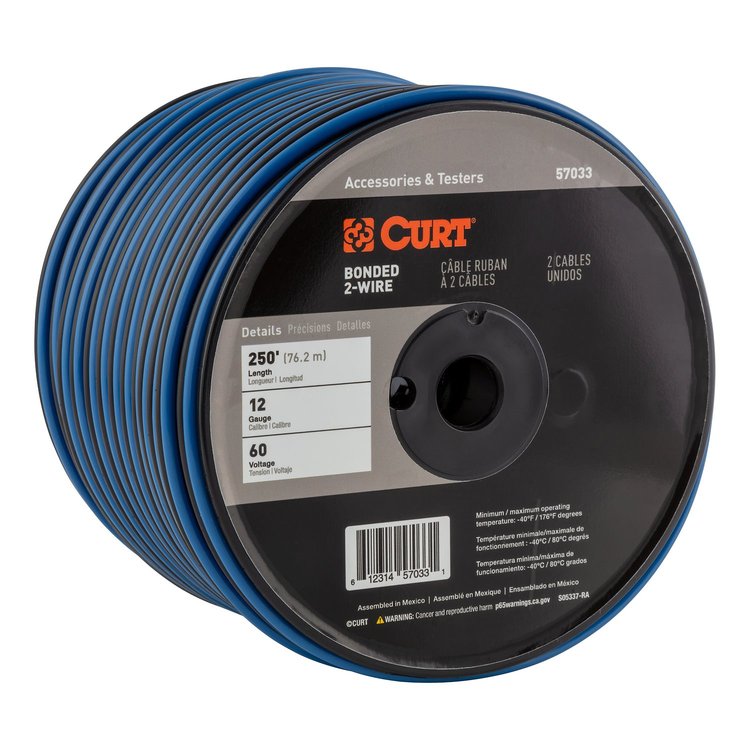 57033 Automotive Primary Wire 2-Bond Black Blue 250 ft. Spool