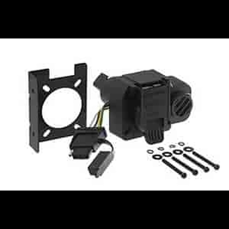 7-Way Round RV To 4-Way Flat Adapter w/Back Up Alarm