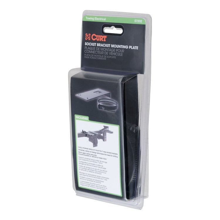 Trailer Wire Connector Bracket Universal Bracket w/ Clamp