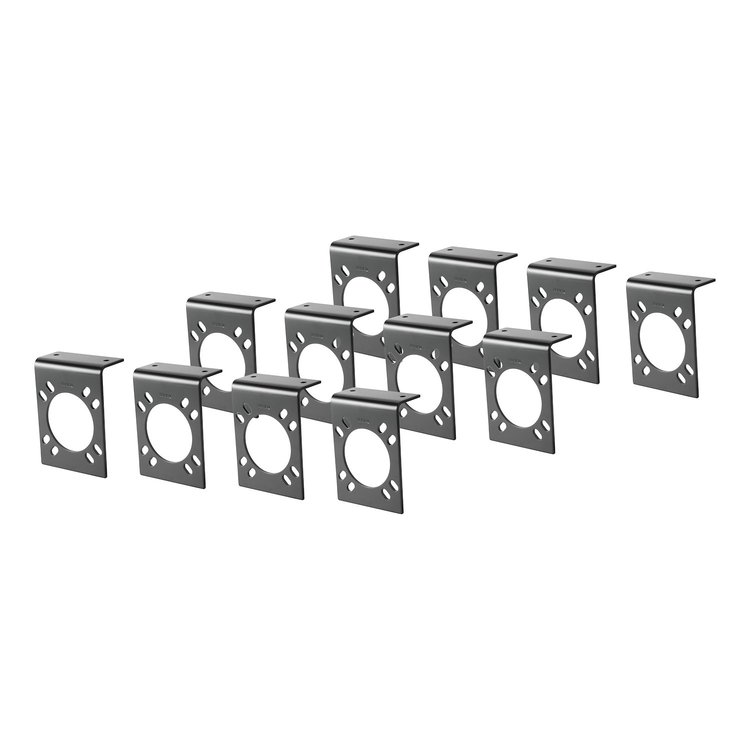Trailer Wire Connector Bracket Heavy Duty Mountin Bracket w/Slotted Screw Holes For 7-Wat Socket Bulk Quantity 12