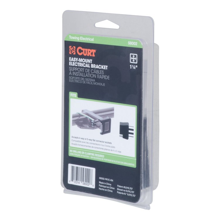 Easy Mount Electrical Bracket For 4 or 5-way Flat Plug Connectors
