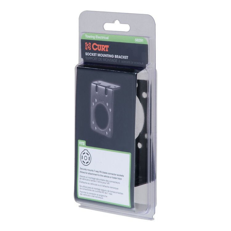 Easy Mount Electrical Bracket For 7-Way RV Blade Sockets