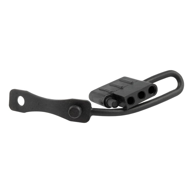 4-Way Flat Trailer End Dust Cap Black Rubber