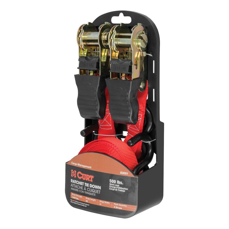 Cargo Straps - 10 FT x 1 IN Strap 500 LB Work Load