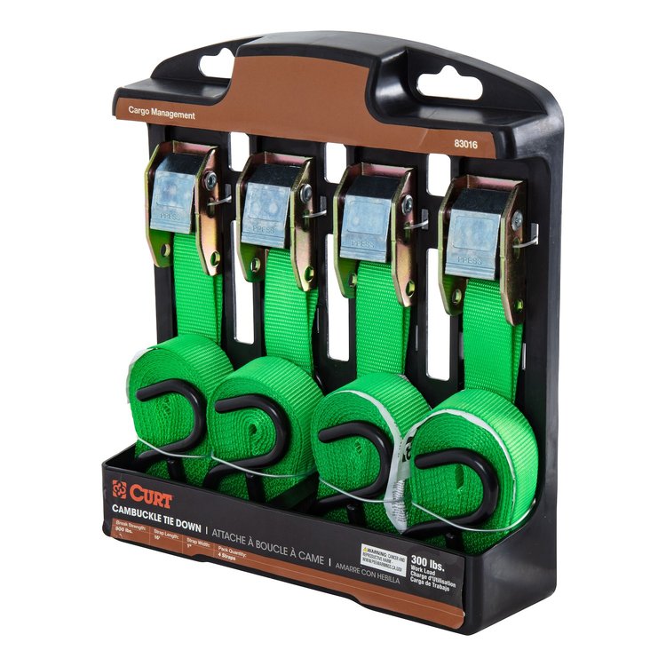 83016 Dark Green Cargo Straps 16 ft. with S-Hooks
