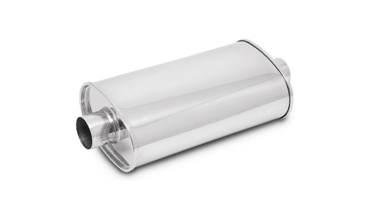 STREETPOWER Oval Muffler 2.5" Inlet/Outlet (Center-Center)