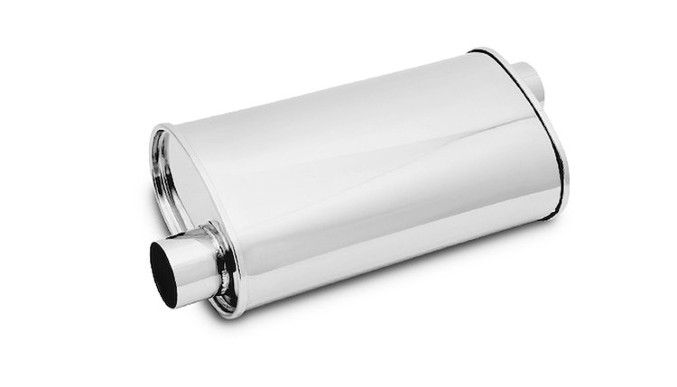 STREETPOWER Oval Muffler 3" Inlet/Outlet (Offset-Offset)