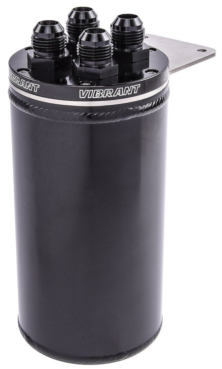 Universal Oil Breather Catch Can Tank Recirculating Top Closed Loop